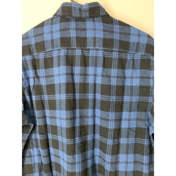 Men’s Sonoma blue plaid flannel shirt small NWT 5818 button casual - Picture 7 of 7